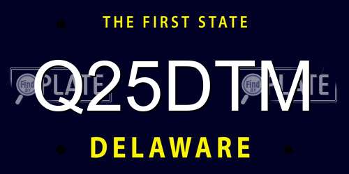 Q25DTM Delaware License Plate