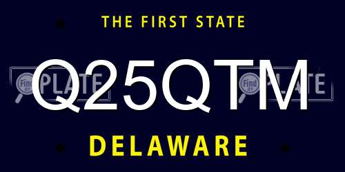 Q25QTM Delaware License Plate