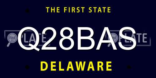 Q28BAS Delaware License Plate