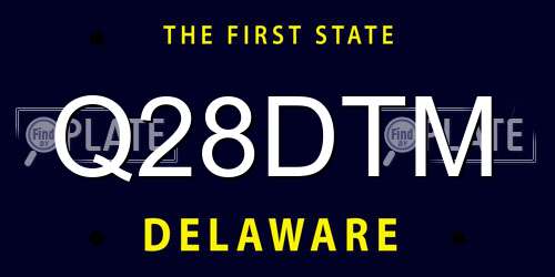 Q28DTM Delaware License Plate