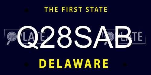Q28SAB Delaware License Plate