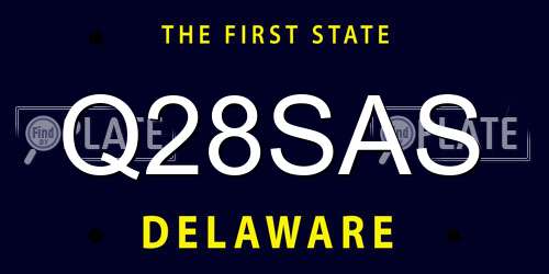 Q28SAS Delaware License Plate