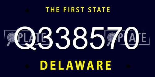 Q338570 Delaware License Plate