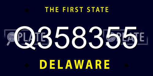 Q358355 Delaware License Plate