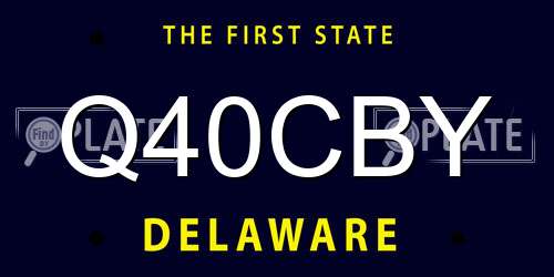 Q40CBY Delaware License Plate