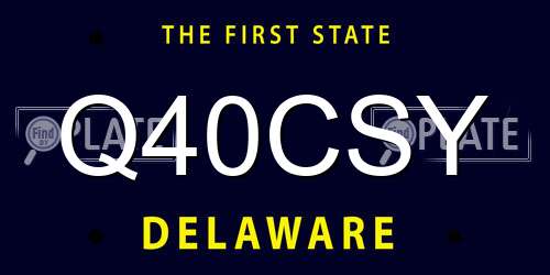 Q40CSY Delaware License Plate