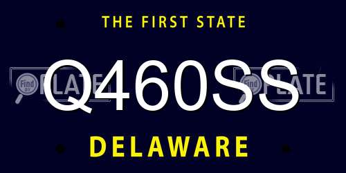 Q460SS Delaware License Plate