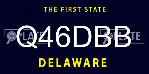 Q46DBB Delaware License Plate