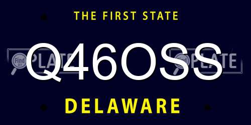 Q46OSS Delaware License Plate