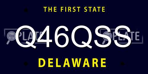 Q46QSS Delaware License Plate