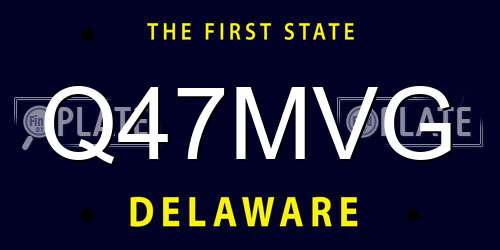 Q47MVG Delaware License Plate
