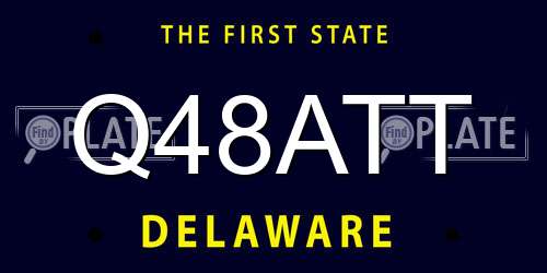 Q48ATT Delaware License Plate