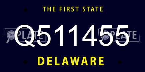 Q511455 Delaware License Plate