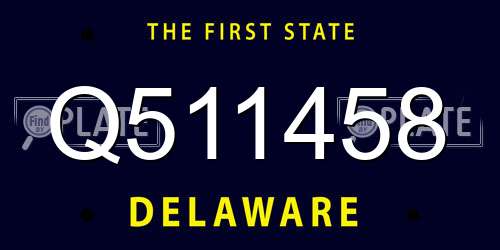 Q511458 Delaware License Plate