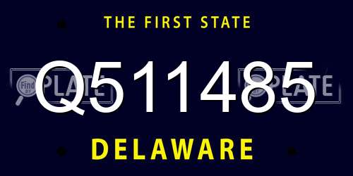 Q511485 Delaware License Plate