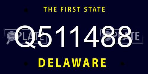 Q511488 Delaware License Plate