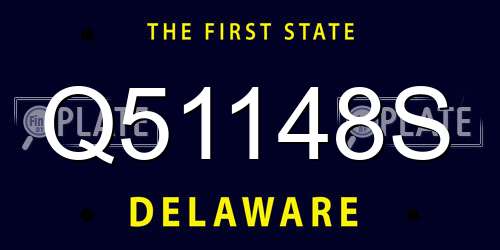 Q51148S Delaware License Plate