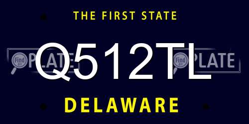 Q512TL Delaware License Plate
