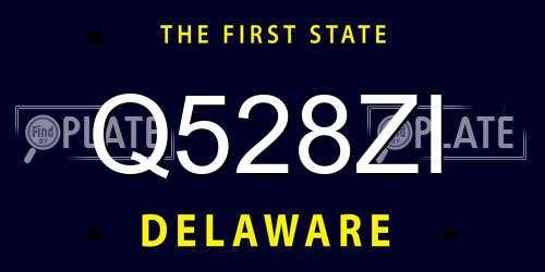 Q528ZI Delaware License Plate