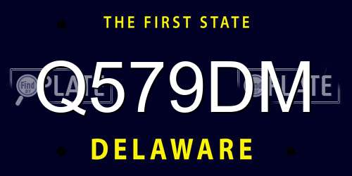 Q579DM Delaware License Plate