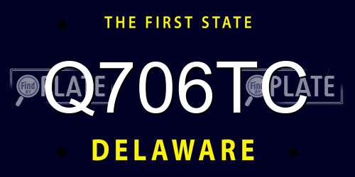 Q706TC Delaware License Plate