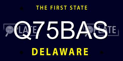Q75BAS Delaware License Plate