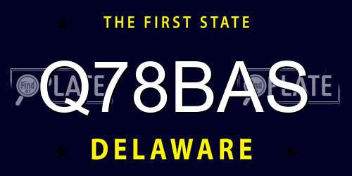 Q78BAS Delaware License Plate