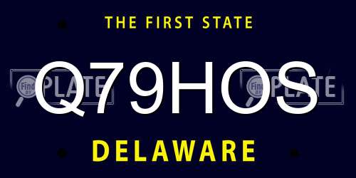 Q79HOS Delaware License Plate