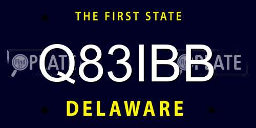 Q83IBB Delaware License Plate
