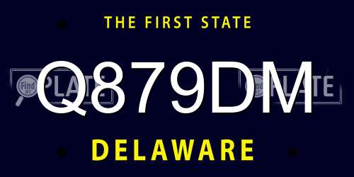 Q879DM Delaware License Plate