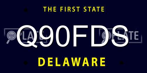 Q90FDS Delaware License Plate