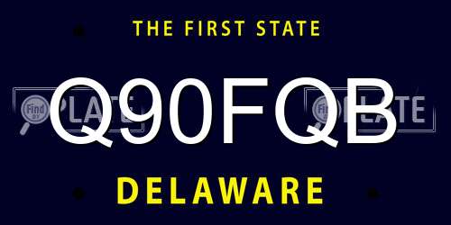 Q90FQB Delaware License Plate