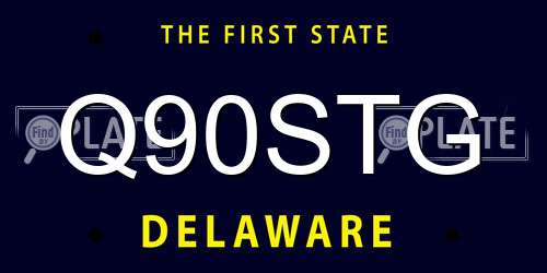 Q90STG Delaware License Plate