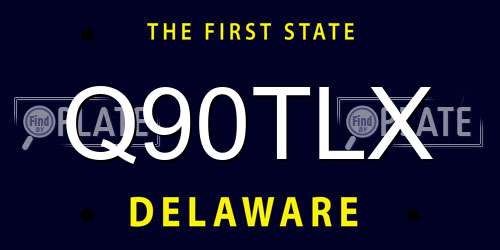 Q90TLX Delaware License Plate