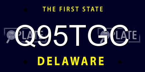 Q95TGC Delaware License Plate