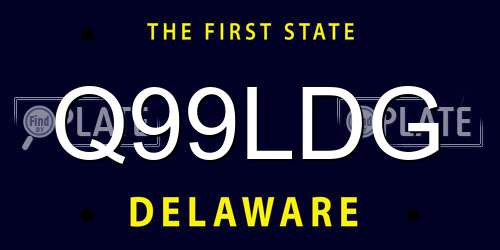 Q99LDG Delaware License Plate