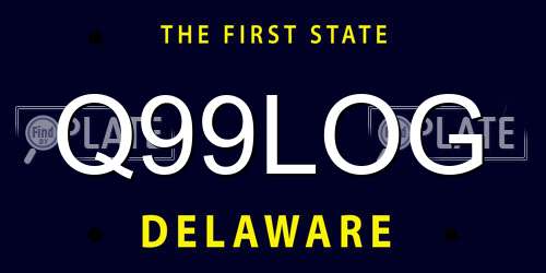 Q99LOG Delaware License Plate