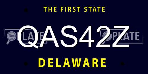 QAS42Z Delaware License Plate