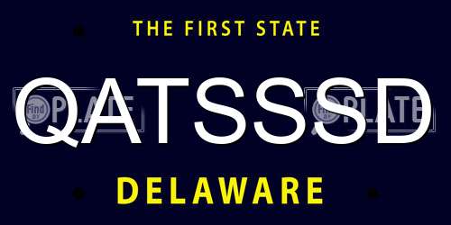 QATSSSD Delaware License Plate