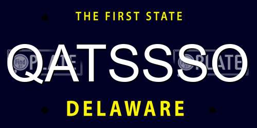 QATSSSO Delaware License Plate