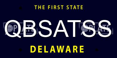 QBSATSS Delaware License Plate