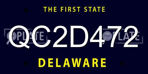 QC2D472 Delaware License Plate