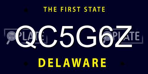 QC5G6Z Delaware License Plate