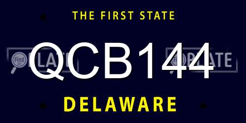 QCB144 Delaware License Plate