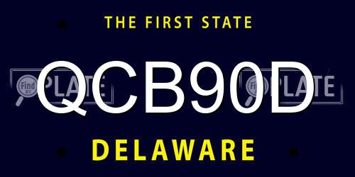 QCB90D Delaware License Plate