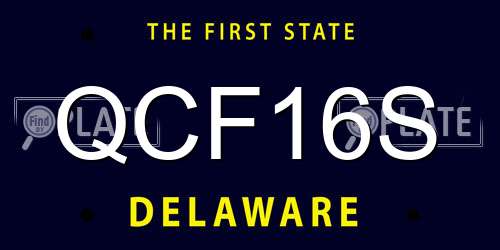QCF16S Delaware License Plate