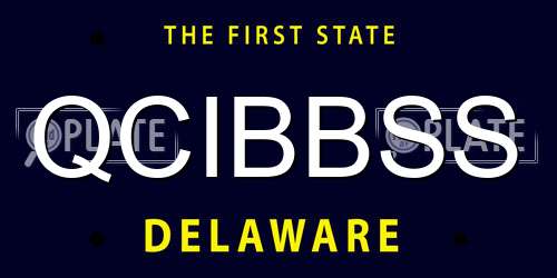 QCIBBSS Delaware License Plate