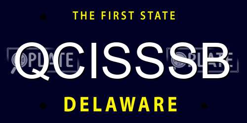 QCISSSB Delaware License Plate