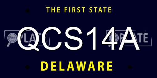QCS14A Delaware License Plate