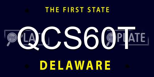QCS60T Delaware License Plate